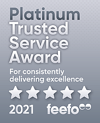 Feefo Platinum Service Award Badge 2021