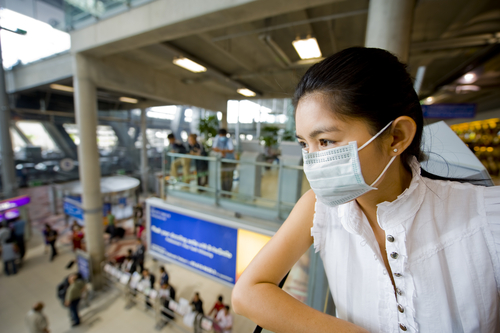 woman in facemask